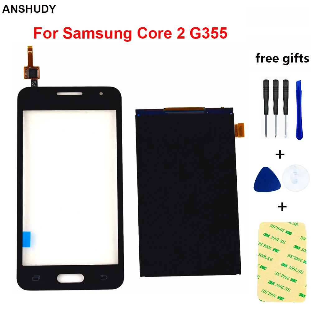 For Samsung Galaxy Core 2 SM-G355H G355H G355 LCD Display Panel Screen Monitor Module Touch Digitizer Glass Sensor | Мобильные