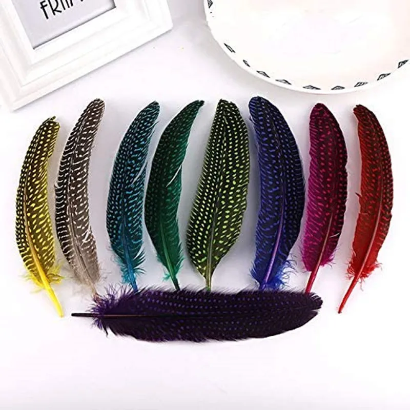 Wholesale 20/50Pcs Natural Pheasant Feathers 15-20Cm Guinea Fowl Wings Chicken Plume Decoration Craft Jewelry Making Accessories |