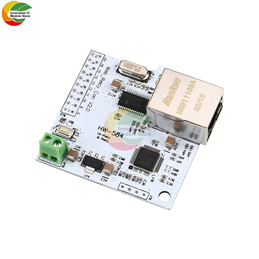 16-канальное сетевое реле управления ENC28J60 28J60 W5100 RJ45 переключатель Интернетом