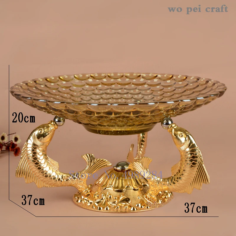 

Nordic Gold Metal Fruit Plate Goldfish Bowl Rack Desktop Storage Bowl Container Table Snacks Plates Spices Organizer Home Decor