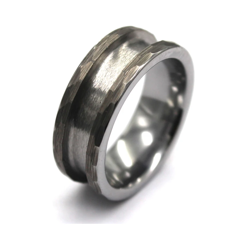 8 мм кольцо из вольфрама с рисунком молотка для инкрустации Сделай Сам