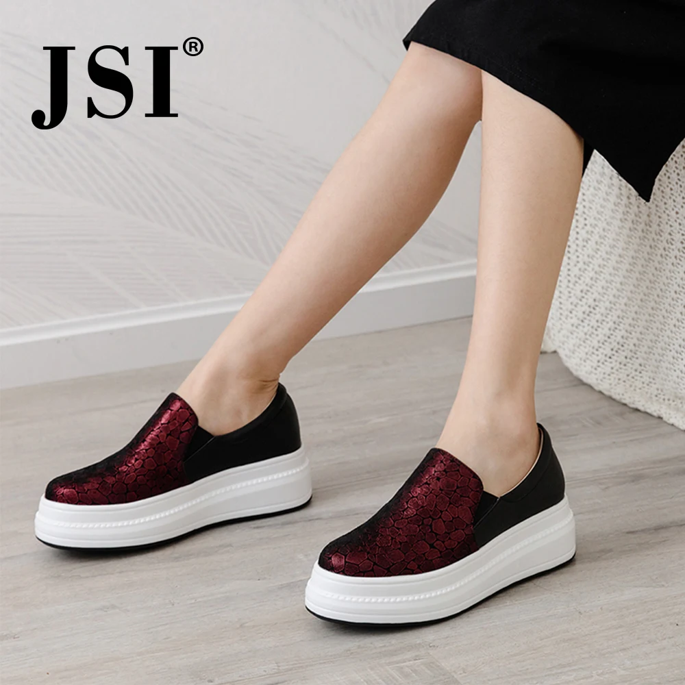 JSI 2020 Новые повседневные модные женские туфли на плоской подошве с круглым носком