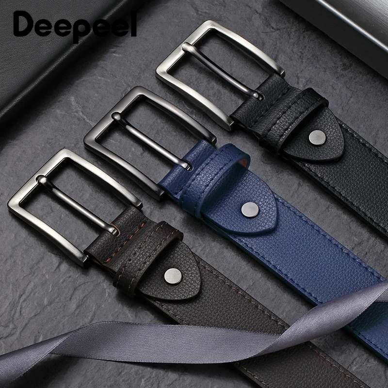 Двухслойный Кожаный ремень с металлической пряжкой Ширина 27 мм 105-300 см |