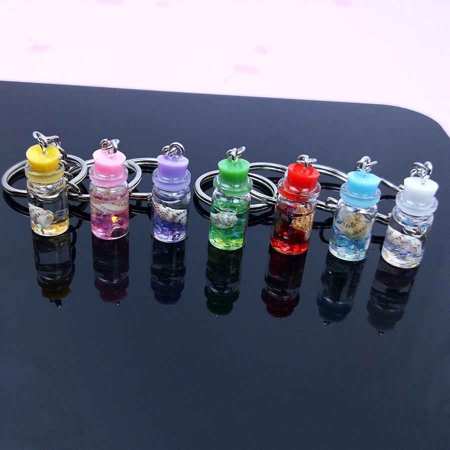 Милый брелок для ключей с блестками из акрила девушки Автомобильный ключ женская