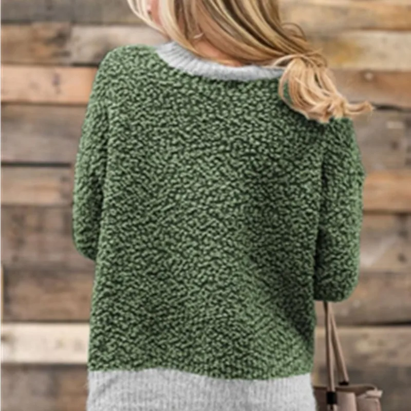 Осенняя рубашка с длинными рукавами для женщин пуловер Футболка круглым вырезом