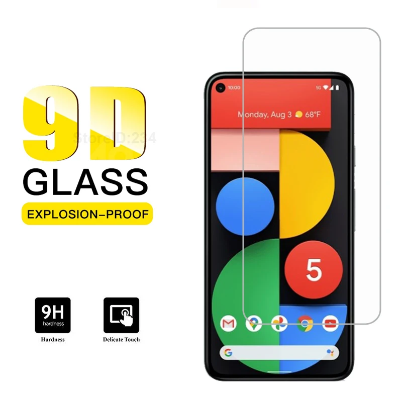 Закаленное стекло 9D для GOOGLE PIXEL 5 Взрывозащищенная защитная пленка экрана Google Pixel