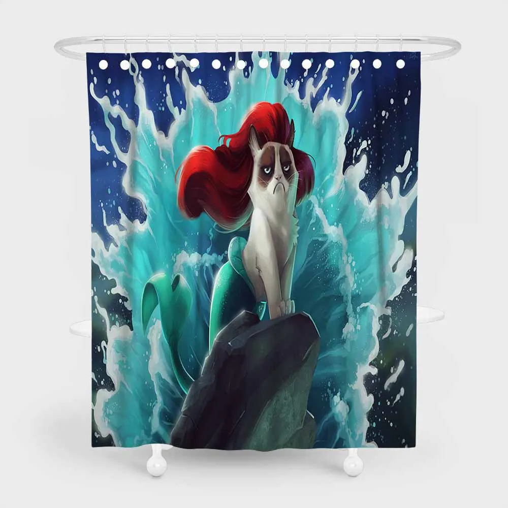 Забавные Животные водонепроницаемые занавески для ванной с Бесплатные Крючки