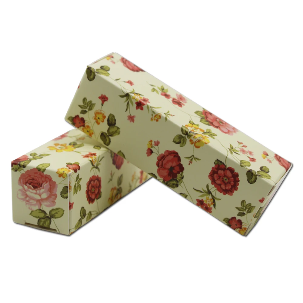 

100Pcs/Lot 2.5*2.5*8.5cm Kraft Paper Package Cardboard Box For Lipstick Bottle Packing Collapsilable Cosmetic Gift Storage Case