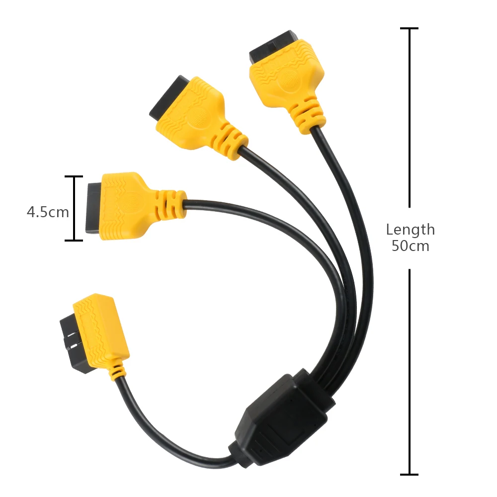 Кабель-удлинитель AUTOOL 16Pin Obd2 50 см ODB кабель для передачи данных OBDII OBD 2 разъема