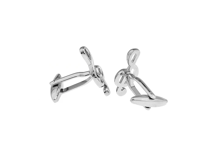 Music Cufflinks For Men Musical Note Design Quality Brass Material Silver Color Cuff Links Wholesale&ampretail | Украшения и