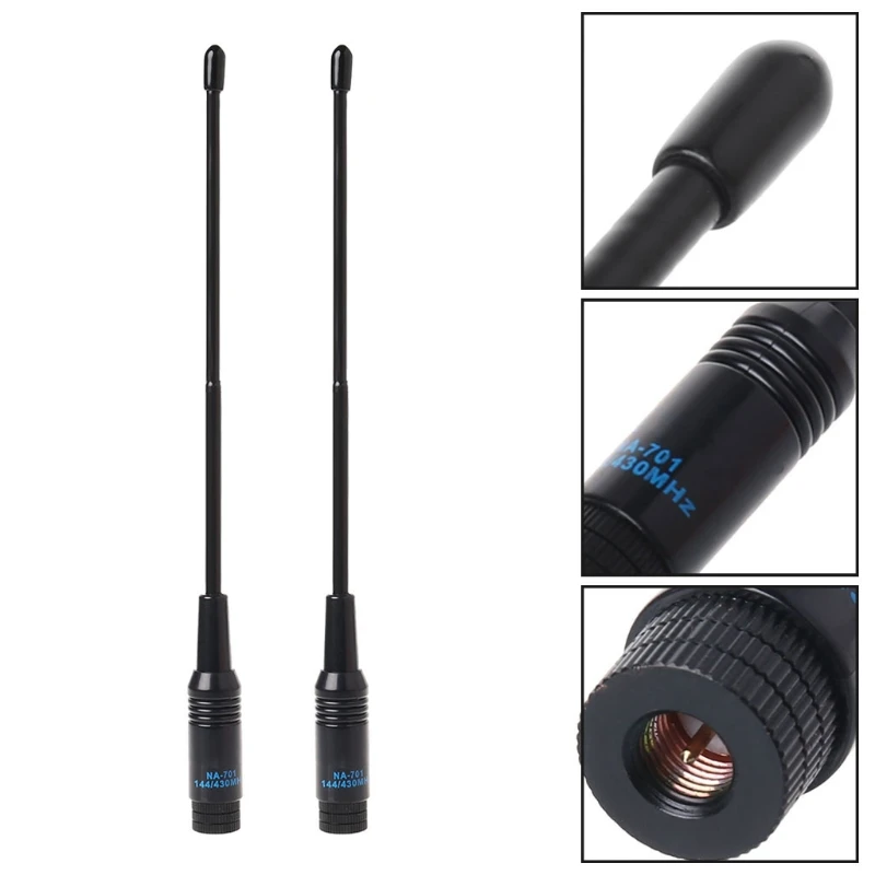 

2x SMA-Male Flexible Antenna 144/430MHz NA-701 Dual Band for Yaesu VX-3R7R Radio