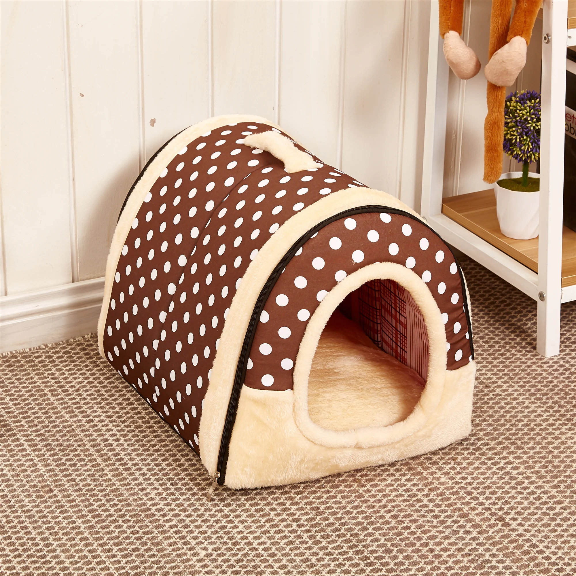 Hand-held dog kennel cat can be demolished and washed house four seasons general winter warm summer pet | Дом и сад