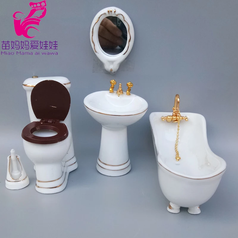 

Аксессуары для кукольного домика BJD 1/6, мини-подушка, рамка для компьютерной живописи, настольное зеркало для туалетного столика для куклы Б...