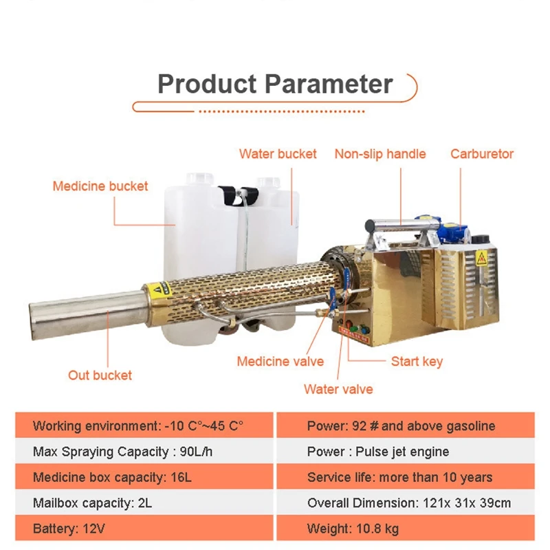 

Portable Handheld Fogger Machine Disinfetion ULV Sprayer Sanitary Sterilization Fogging Machine for Large Area Disinfection