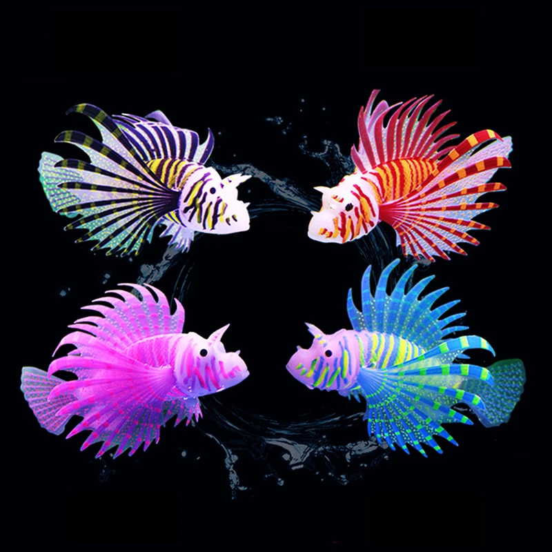 Аквариумные украшения искусственные рыбки морские тропические светящиеся