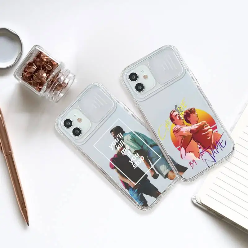 

Call Me by Your Name Phone Case transparent For iPhone 7 8 11 12 X XS XR MINI Pro Max Plus Slide Camera Lens Protect