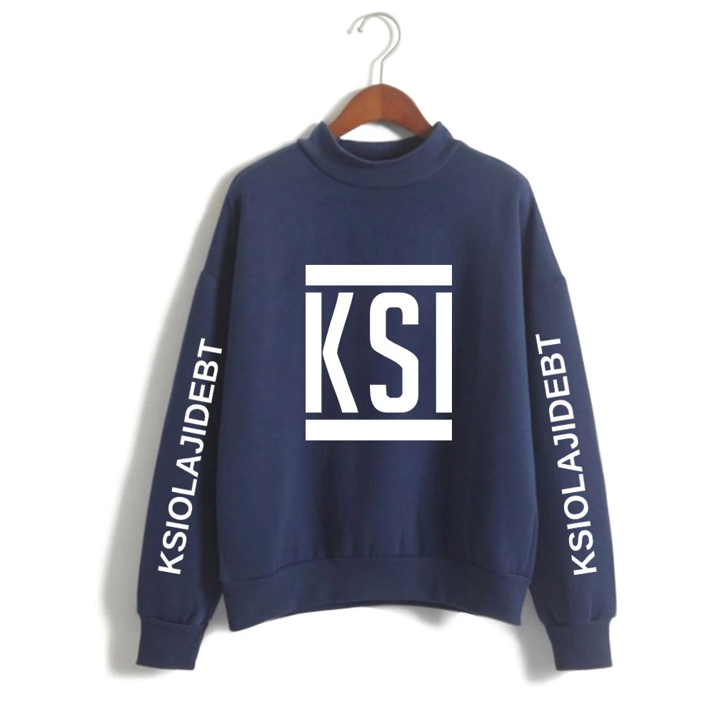

KSI KSIOlajideBT Fashion Print Turtleneck Sweatshirts Women/Men Long Sleeve Sweatshirts 2020 Hot Sale Casual Streetwear Clothes