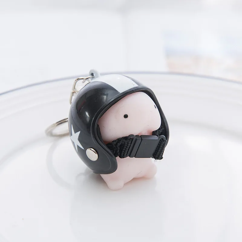 

New 2020 High Quality Hot Sale Creative Helmet Cute Keychain Keyring Funny Toy Car Female Bag Pendant Accessories Key Ring