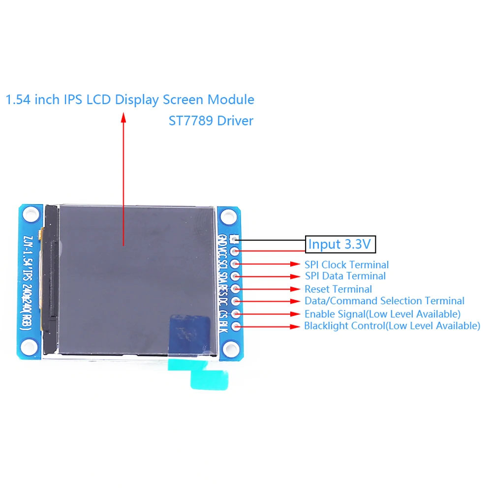 Модуль ЖК-дисплея RGB TFT ST7789 Driver 240*240 3 V IPS LCD 1 54 дюймов SPI 240x240 | Электронные