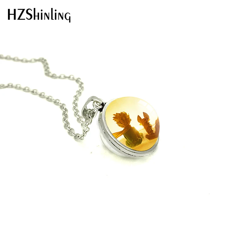 Новинка Le Petit Prince стеклянная купольная двухсторонняя подвеска Маленький принц Ювелирное Украшение сказочное Ручное ремесло ожерелье для детей - Окраска металла: 3