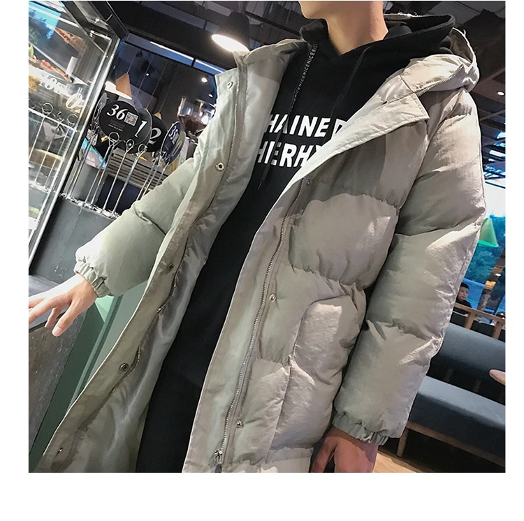 PViviYong Winter jacket men fashion male hooded coat jackets men high quality cotton Long coat men clothes bread parka 999