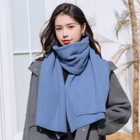 2022 hot long pure wool warm scarf woman neck grey shawl ladies scarves knitted designer blanket camel shawl garment accessories