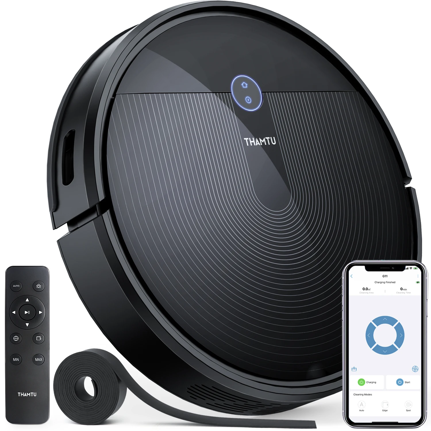 

Thamtu G11 Robot Vacuum Cleaner with Dynamic Navigation,Automatic Rechar with Voice Prompt,Household Sweeping Machine