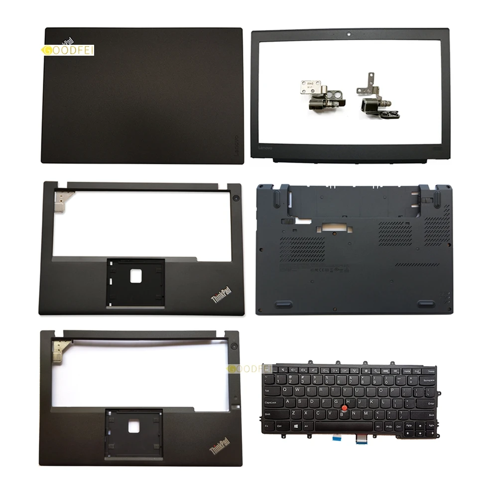 

New Original for Lenovo ThinkPad X260 Laptop LCD Back Cover Rear Lid Front Bezel Palmrest Base Bottom Lower Case Hinge HD FHD