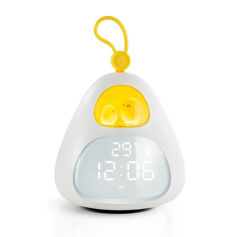 

2021 Bird's Nest Time Clock Night Light Intelligent LED Wake Up Light Bedroom Desktop With Sleepy Night Light Children's Gift