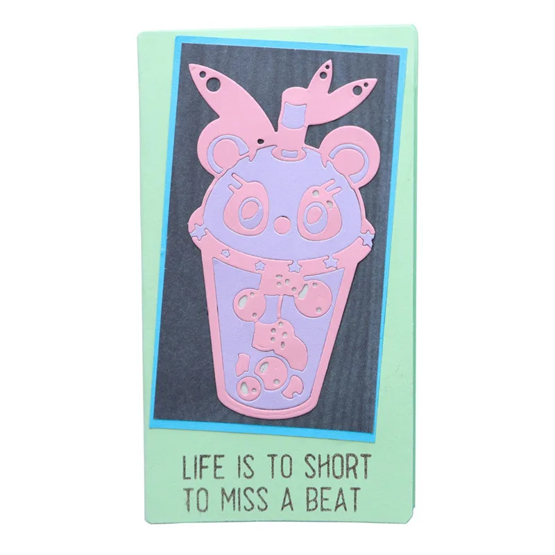 Kokorosa металлические режущие штампы перламутровый молочный чай чашка сделай сам