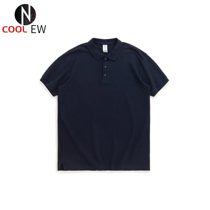 

Новинка весна-лето 2022, Повседневная Базовая простая Однотонная рубашка-поло для мужчин и женщин, футболка с коротким рукавом