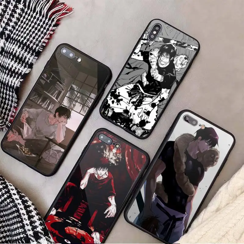 

Toji Fushiguro Jujutsu Kaisen anime Phone Case Tempered glass For iphone 6 7 8 plus X XS XR 11 12 13 PRO MAX mini