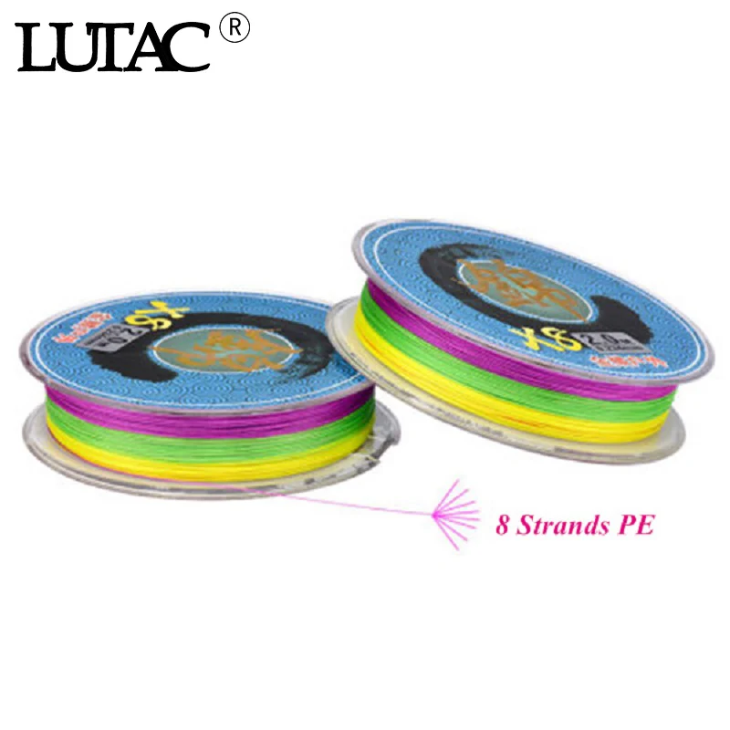 

LUTAC 8 Strands 100m 5 Pcs/Set Fishing Line Strong Strength Fish Line Braid Wire Super Multicolor PE Braided