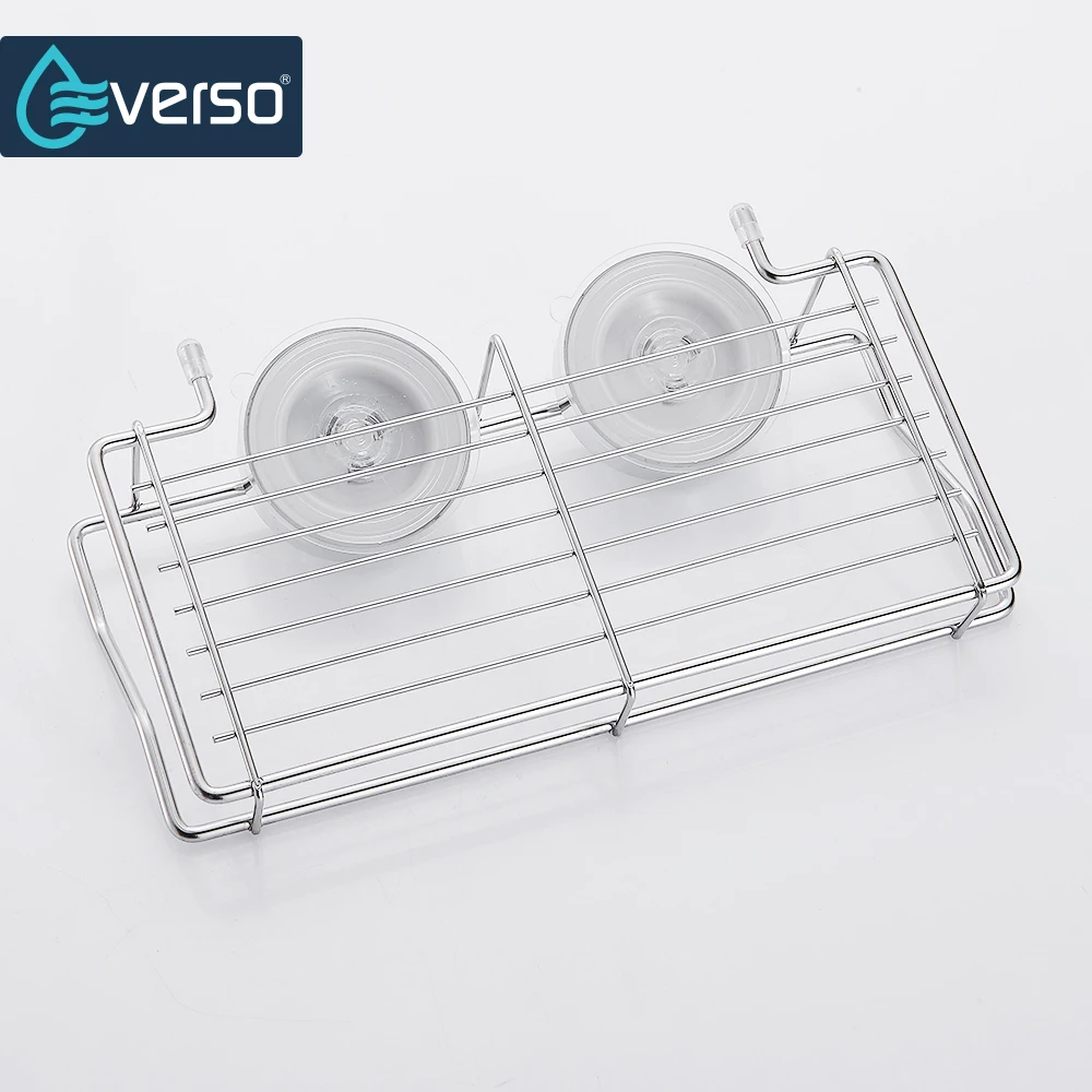 Полка для ванной EVERSO из нержавеющей стали держатель на присоске подвесной