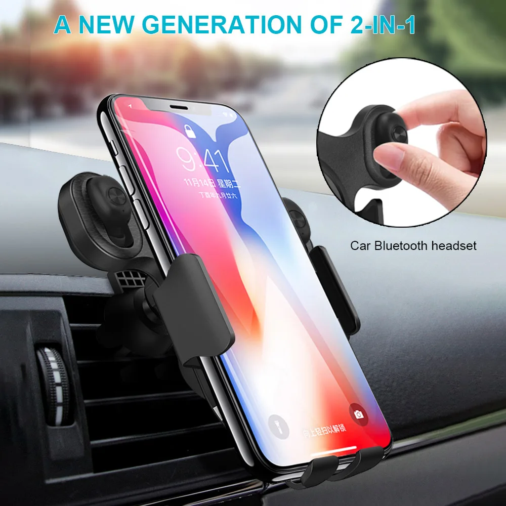 Bluetooth 5 0 наушники 15 Вт Qi Беспроводное Автомобильное зарядное устройство для iPhone 11