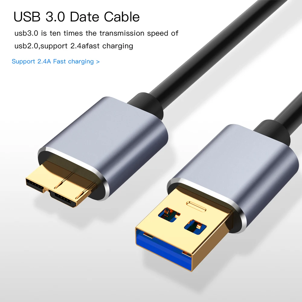 USB 3 0 к Micro B кабель 5 Гб быстрая Тип usb-головкой Micro-B для передачи данных HDD чехол SSD