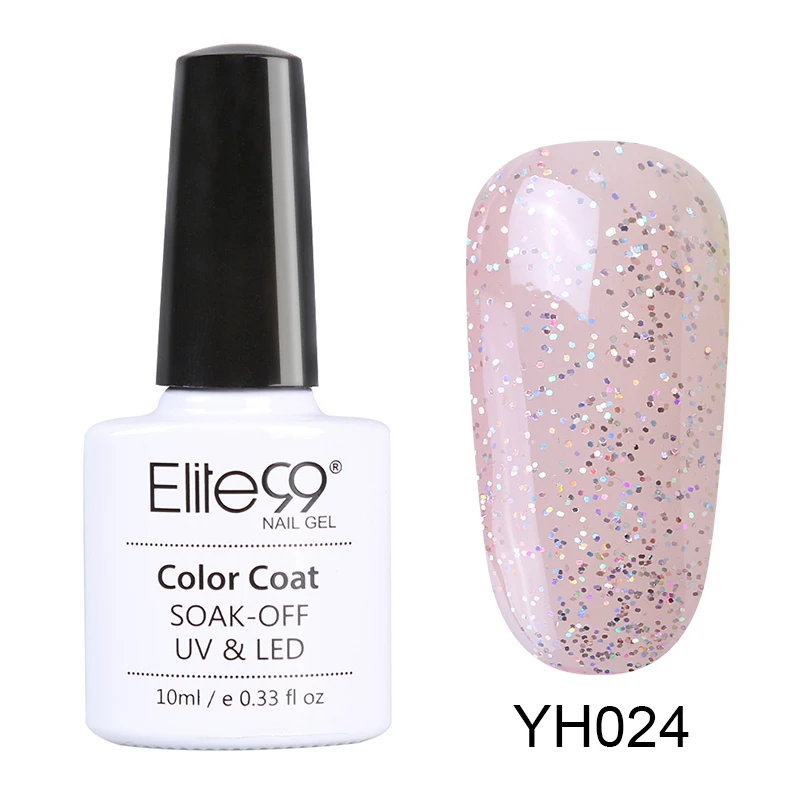 YH024 Elite99 10 мл розовый цвет УФ Гель-лак Полупостоянный праймер верхнее покрытие гель лак для ногтей, маникюр гель лак для ногтей - Цвет: YH024