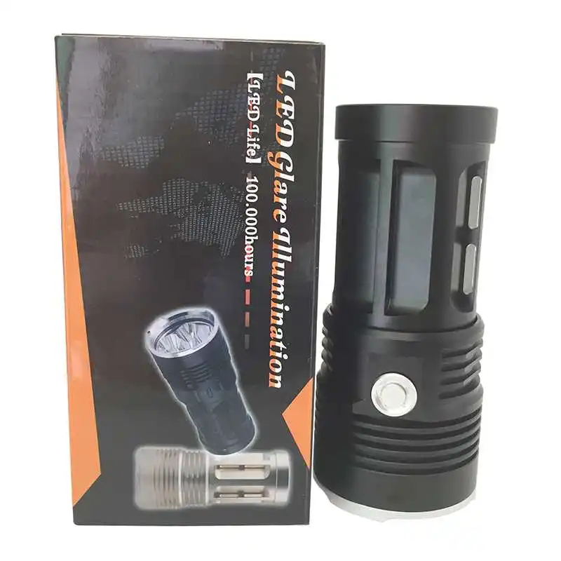 Fiyat 5000LM Güçlü LED El Feneri Ile 3 * XM-L T6 LED Lamba Boncuk Su Geçirmez Projektör Geniş Kullanım 18650 Pil Aydınlatma