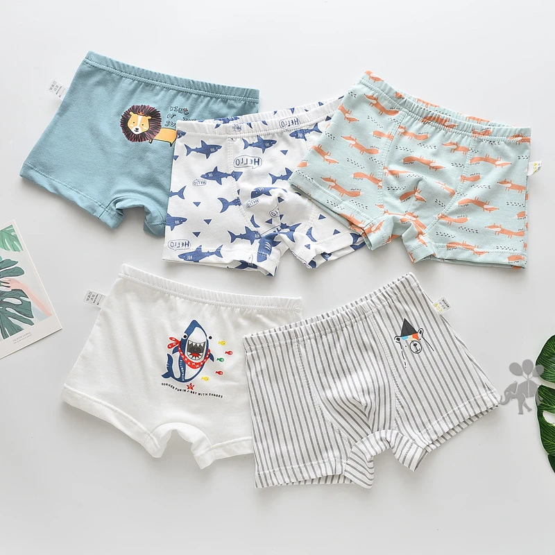 5 шт./лот Нижнее белье для мальчиков Детские трусы девочек Трусы Хлопковые