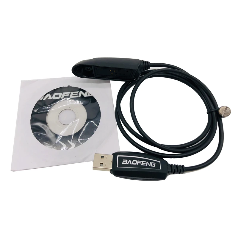 waterproof original baofeng usb programming data cable with cd software for walkie talkie uv9r a 58 uv 9r plus bf 9700 uv 9rplus free global shipping