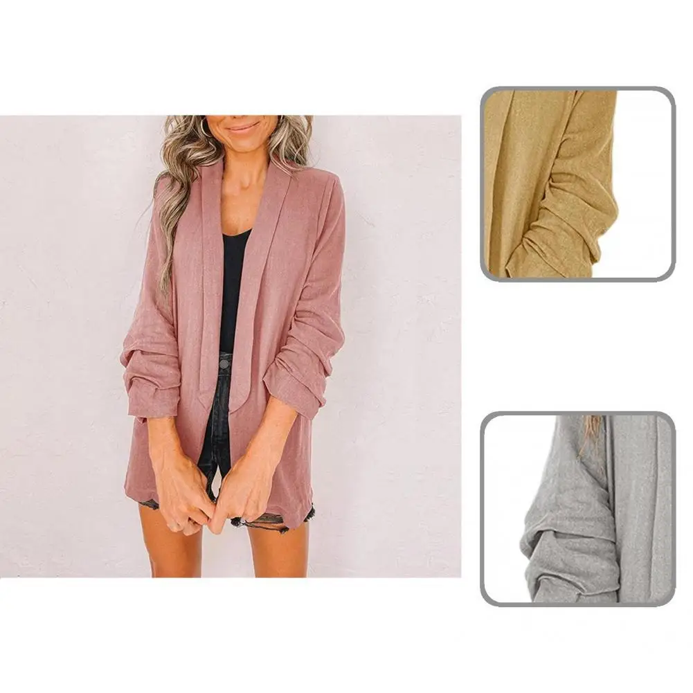 

Отличная осенняя куртка, приятный для кожи Повседневный Женский костюм с лацканами, Женский блейзер, осенняя куртка