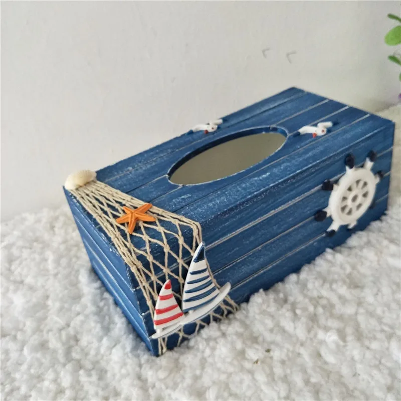 CHENN деревянный штурвал спасательный круг коробка салфеток морская тема