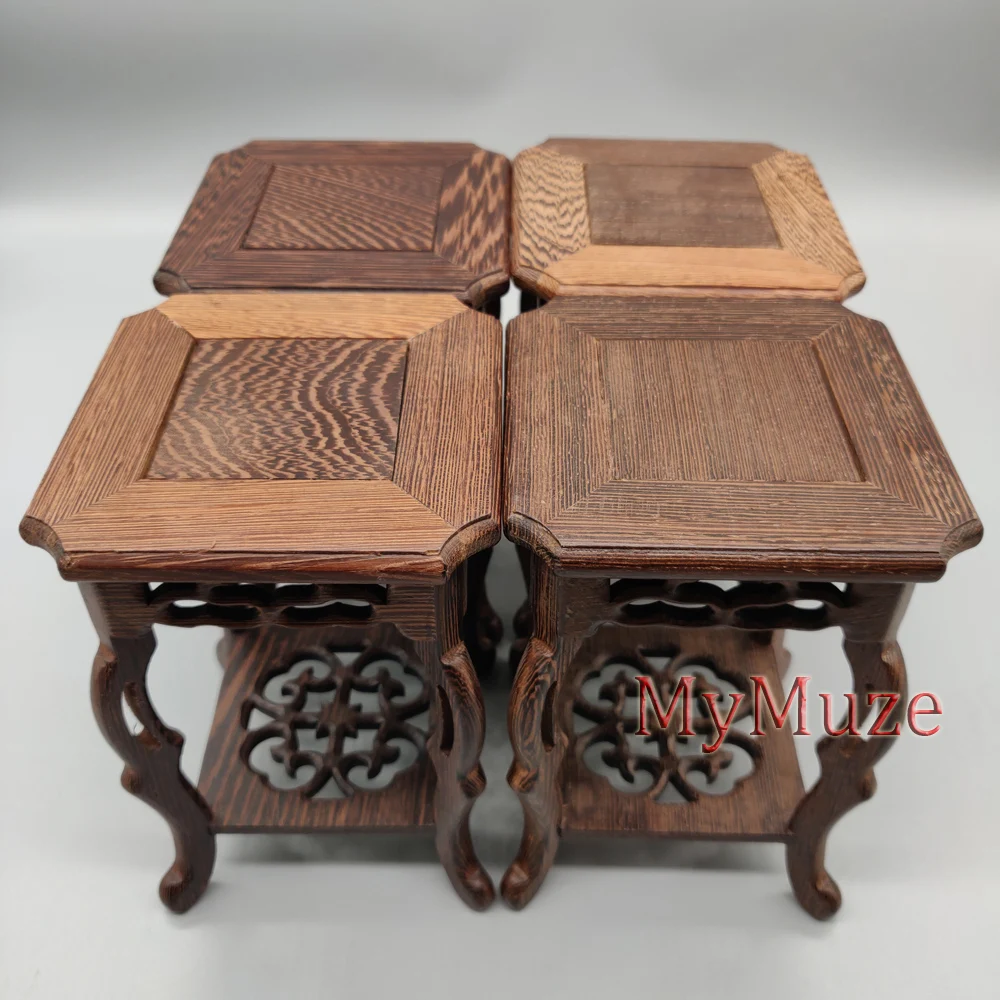 Малый квадратный полукаскадный бонсай дисплей Mame деревянная подставка 9.5x9.5x14.5cm |