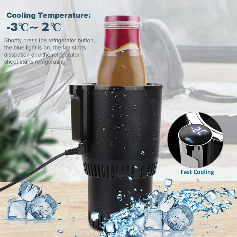 12V Car Office 2 in 1 Heating Cooling Cup Warmer Cooler Smart Digital Display Mug Drinks Holders | Автомобили и мотоциклы