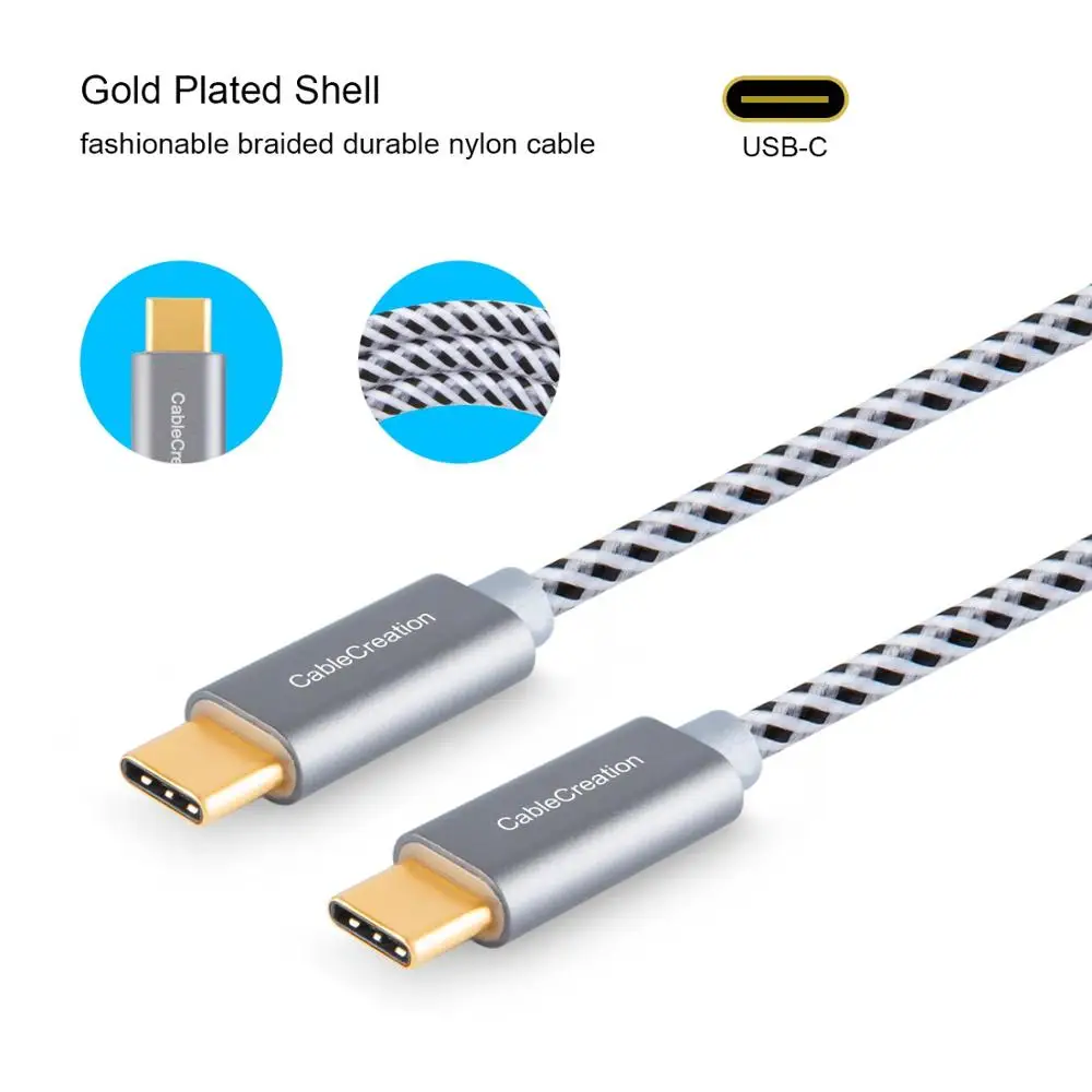 Кабель USB Type C 6 Футов плетеный кабель 2 0 для передачи данных зарядный 3 А