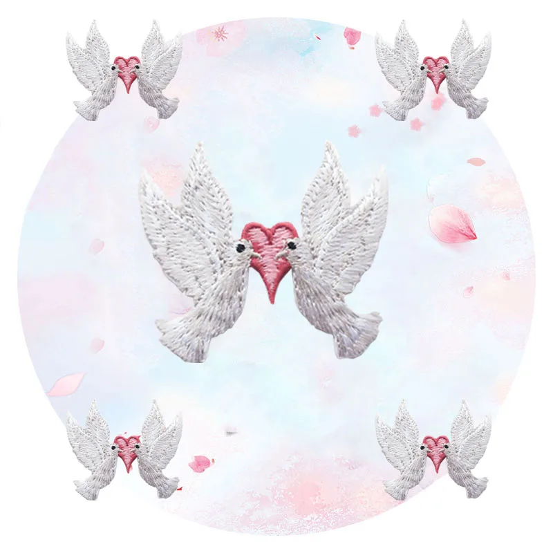 6 шт./лот Летающие птицы аппликация вышивка утюжок на милые нашивки Значки для