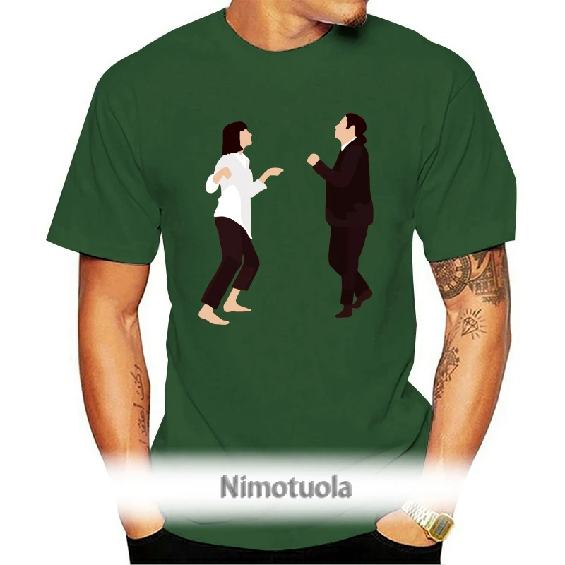 

2021 New Arrival T Shirt 100% Cotton Print Mens Summer O Neck Tee Tops &Men'S Pulp Fiction Dance Summer Tshirts