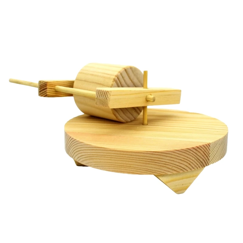 

Parrot Mini Wooden Quern Bird Trick Training Toy Education Interactive Push Mill