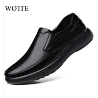 mens genuine leather casual shoes 38 47 head leather soft anti slip rubber loafers shoes man casual real leather shoes 2020