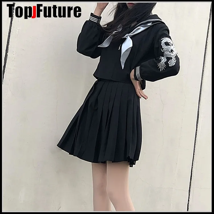 Розовый серебряный дракон JK Униформа Платье Один комплект студенческий костюм